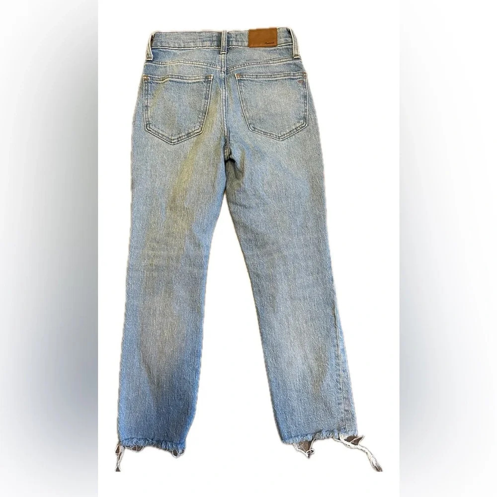 Madewell The Perfect Vintage Jean Straight Leg Jeans Size 24P distressed raw hem - Picture 2 of 5